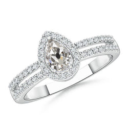 Natural Diamond Ring 3ct - White Gold 14K