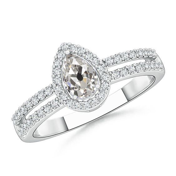 natural round diamond 3ct ring front view