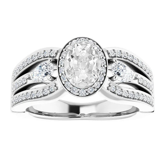 natural round diamond 6.75ct ring front view