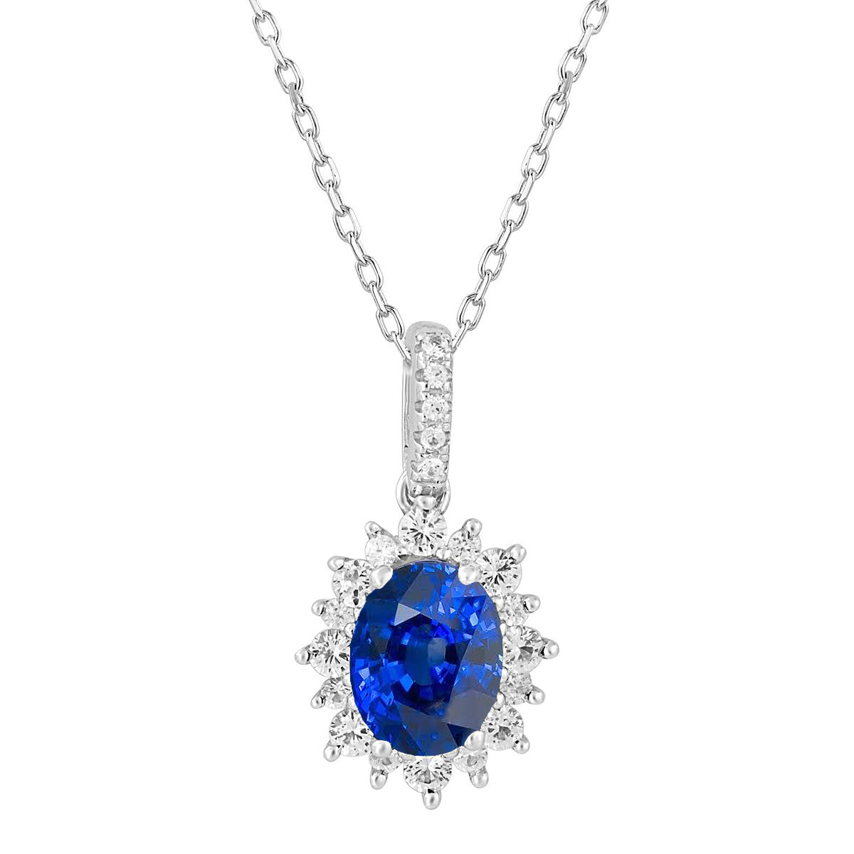 Halo Pendant Gemstone Diamond Star Style