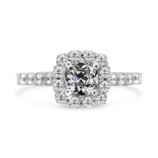 natural round diamond 4.50ct ring front view
