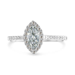 Natural Diamond Ring 4.50ct - White Gold 14K