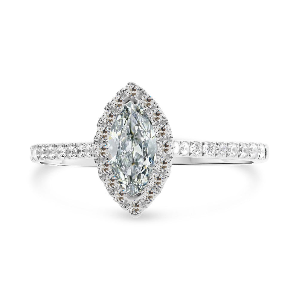 natural round diamond 4.50ct ring front view