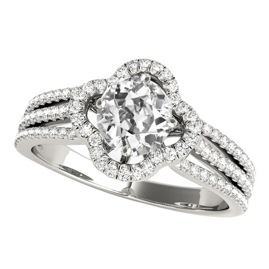 natural round diamond 7ct ring front view