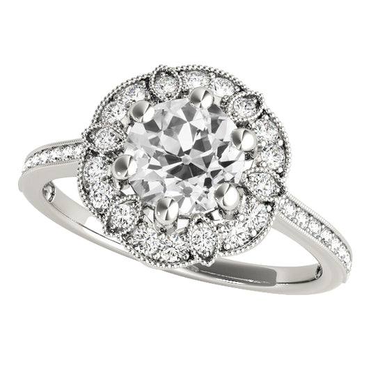 natural round diamond 4.75ct ring front view