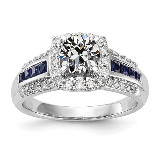 Halo Ring Old European Cut Diamond