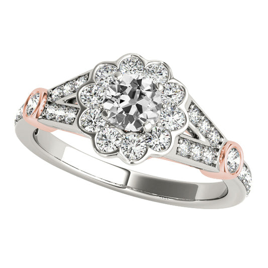 natural round diamond 4.25ct ring front view