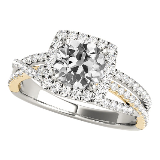 natural round diamond 6.25ct ring front view