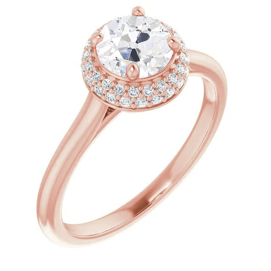 natural round diamond 4.50ct ring front view