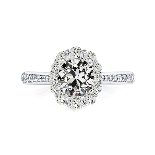 Halo Ring Old Miner Diamond With Accents Gold