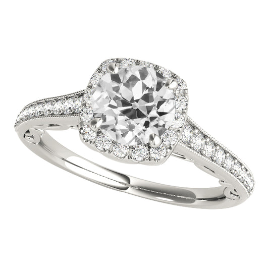 natural round diamond 4ct ring front view