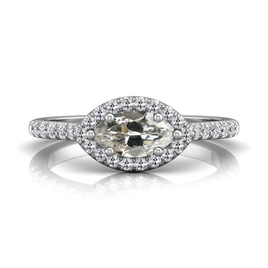 natural round diamond 4ct ring front view
