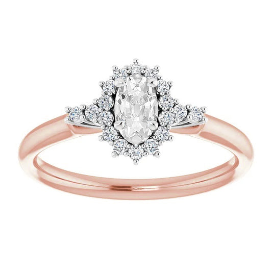 Halo Ring Round & Oval Old Mine Cut