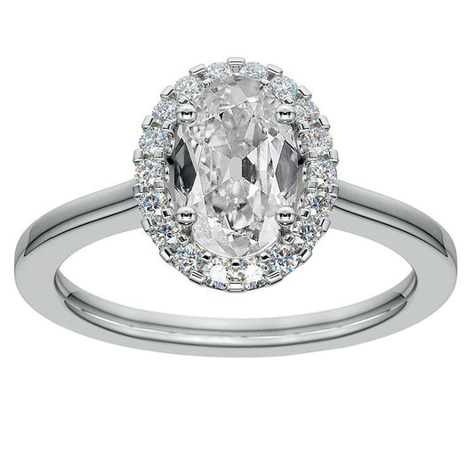 natural round diamond 6.50ct ring front view