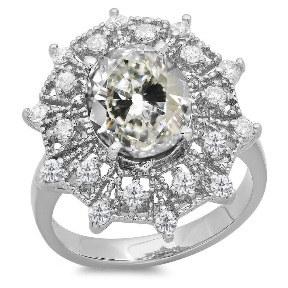 Halo Ring Round & Oval Old Miner Diamond