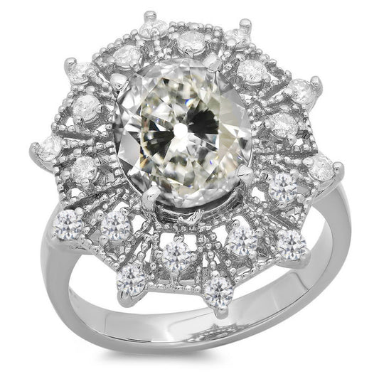 Halo Ring Round & Oval Old Miner Diamond