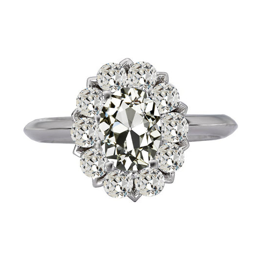 natural round diamond 9ct ring front view