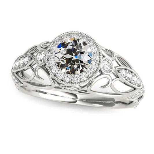 natural round diamond 3.50ct ring front view
