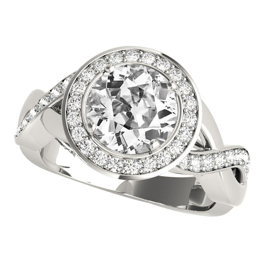 natural round diamond 5.75ct ring front view