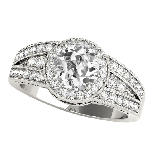natural round diamond 5.50ct ring front view