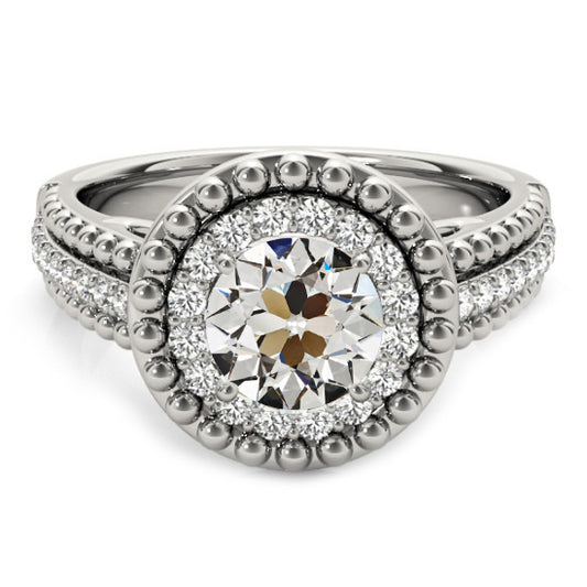 natural round diamond 4.50ct ring front view