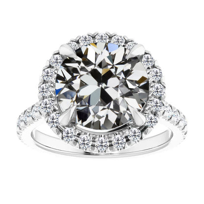 Halo Old Miner Cut Diamond Ring With Accents Jewelry