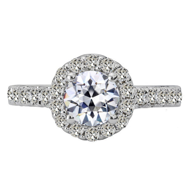 Halo Old Miner Diamond Anniversary Ring With Accents