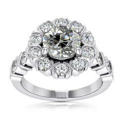 Natural Diamond Ring 5.25ct - White Gold 14K