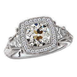 Natural Diamond Ring 4ct - White Gold 14K