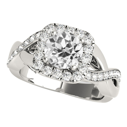 natural round diamond 4ct ring front view