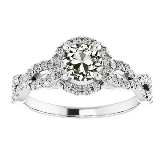 Halo Old Miner Diamond Ring Pave