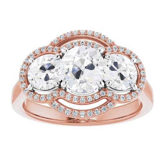 natural round diamond 8.50ct ring front view