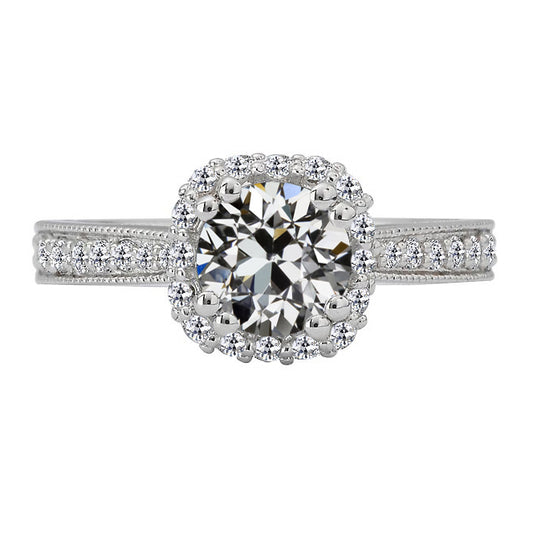 natural round diamond 4.50ct ring front view
