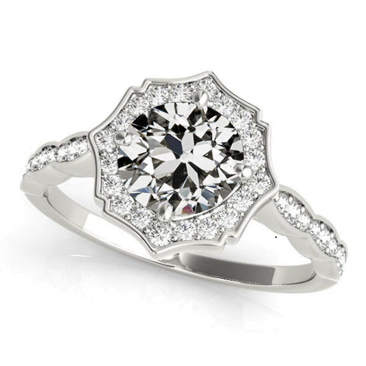 natural round diamond 4.50ct ring front view