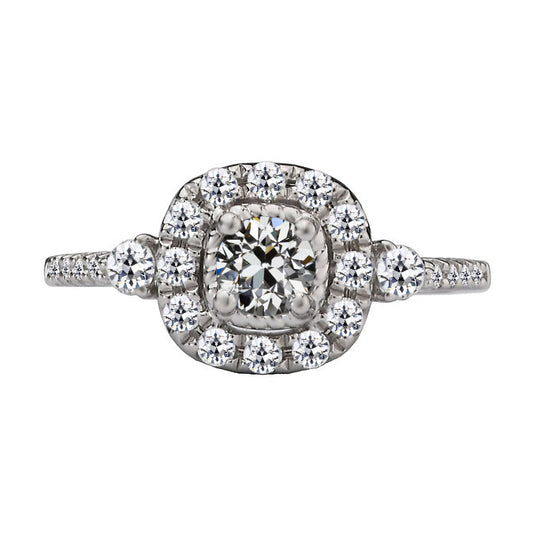 natural round diamond 4.50ct ring front view