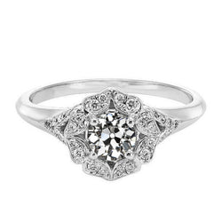 Natural Diamond Ring 2.50ct - White Gold 14K