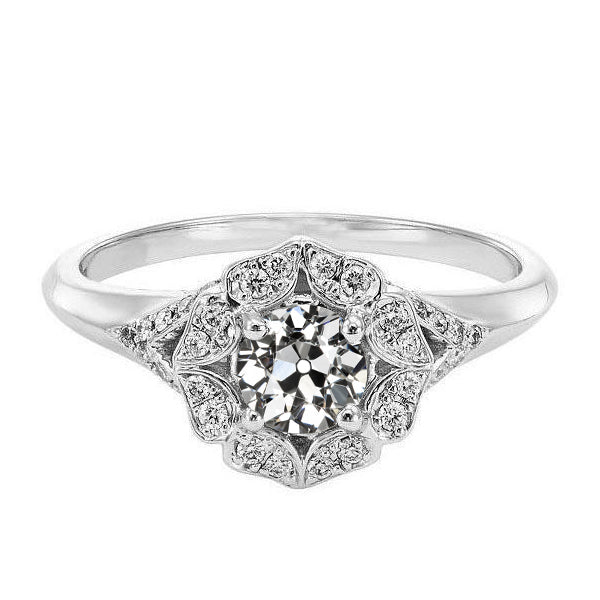 natural round diamond 2.50ct ring front view