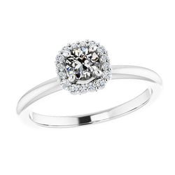 Halo Round Old Miner Diamond Wedding Ring Gold 2.50 Carats