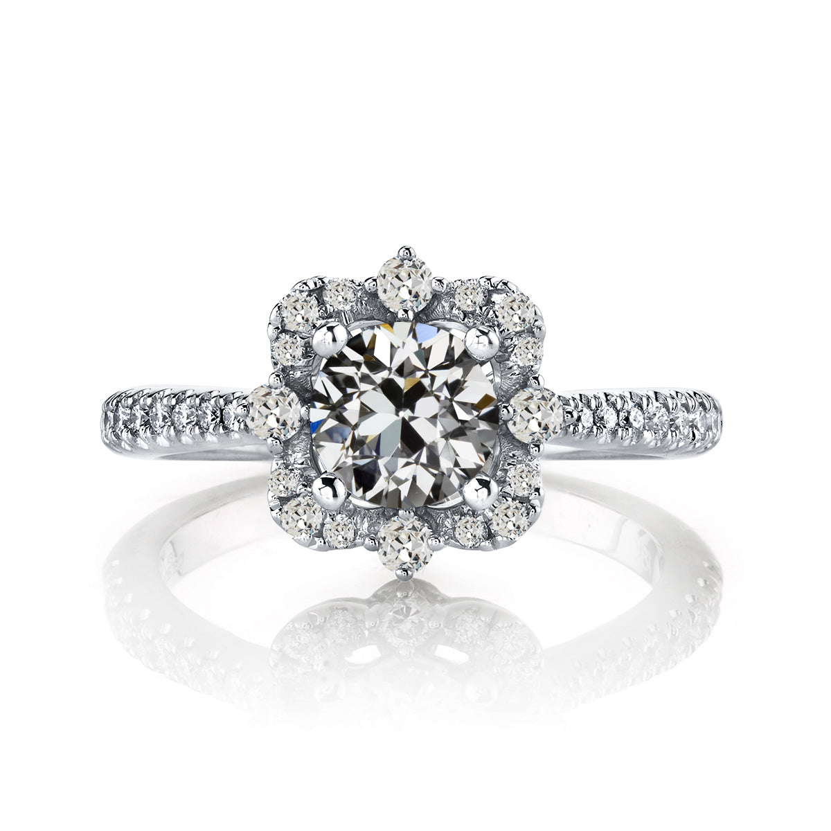 Halo Old Miner Diamond Wedding Ring Jewelry