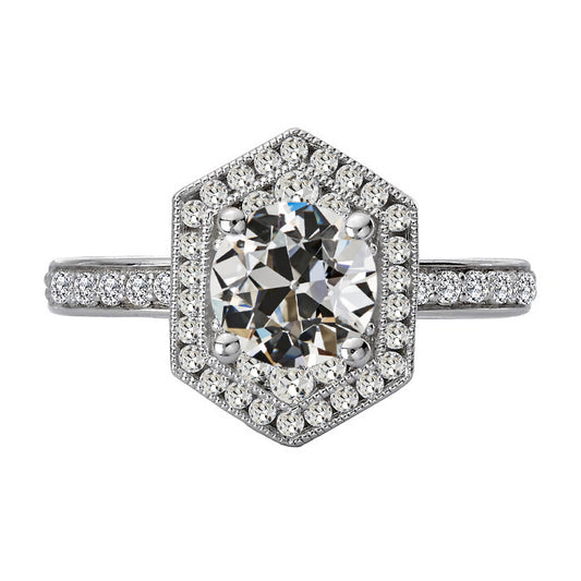 natural round diamond 5.50ct ring front view