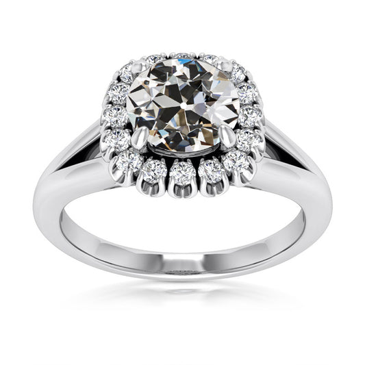 Halo Old Miner Diamond Wedding Ring