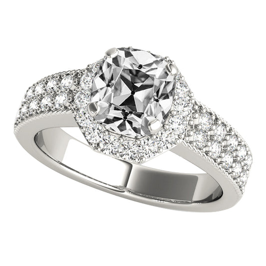 natural round diamond 5.75ct ring front view