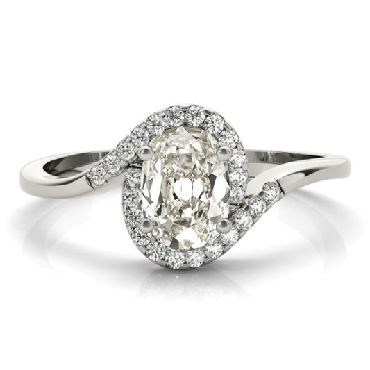 natural round diamond 4ct ring front view