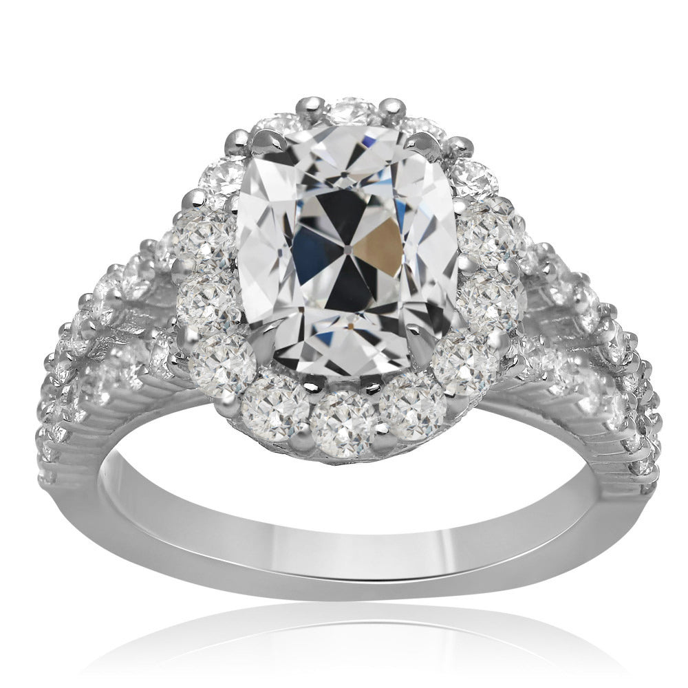 Halo Old Miner European Diamond Ring