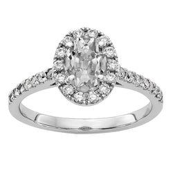 Halo Round & Oval Old Miner Diamond Ring 4 Prong Set 5.50 Carats