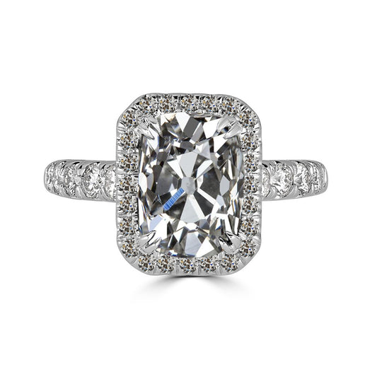 Halo Round & Oval Old Miner Diamond Ring