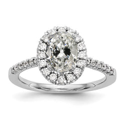 Halo Round & Oval Old Miner Diamond Ring With Accents 4 Carats
