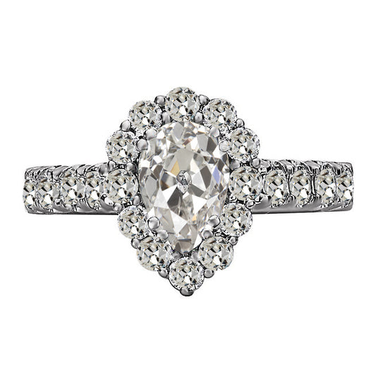 natural round diamond 6ct ring front view