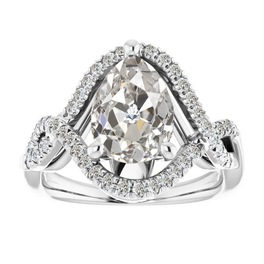 Halo Old Miner Cut Diamond Ring Prong
