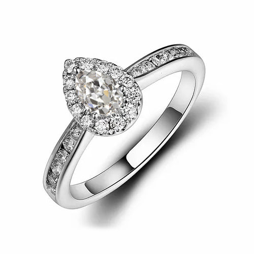 Halo Old Miner Cut Diamond Ring